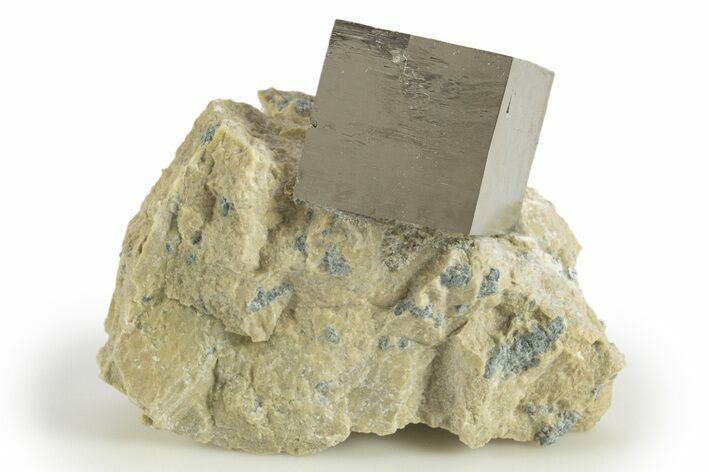 Natural Pyrite Cube In Rock - Navajun, Spain #304018